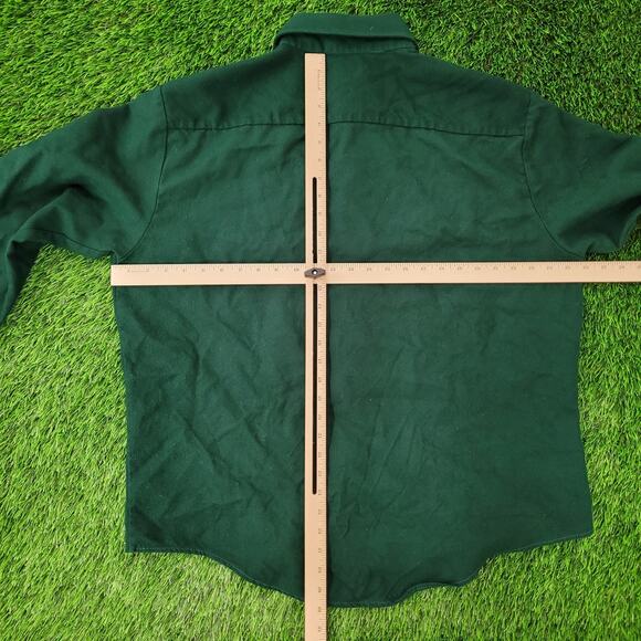 Vintage 90s Northwest-Territory Flannel Button Shirt XL 26x30 Green - Picture 5 of 12